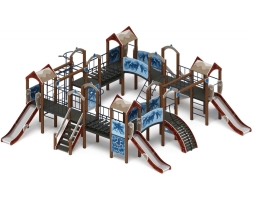 Детская игровая площадка Остров детства (Алтай) горка Н 1200 ДИК 2.01.8.01-04, фото 4