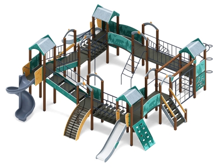 Остров детства (Тайга) - ДИК 2.01.8.02-03.И1 - Игровой комплекс H=1200 H=2000, фото 1