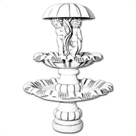 Фонтан скульптурный "Дети под зонтом" артикул 790, фото 1