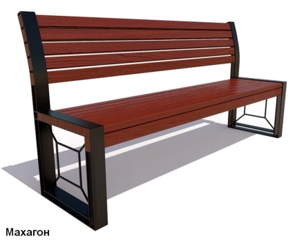 Скамейка уличная Бавария, Лиственница 1,8 м, фото 3