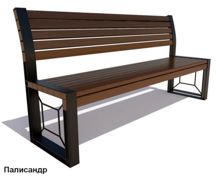 Скамейка уличная Бавария, Лиственница 1,8 м, фото 4