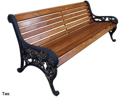 Скамейка парковая Ренессанс, Лиственница 2,5 м, фото 4