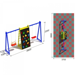 Детские качели Спорт 3.4 для детской площадки, фото 3