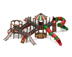 Детская игровая площадка Карнавал Шапито ДИК 2.22.05-01 H=1200 H=2000, винтовой скат, фото 4