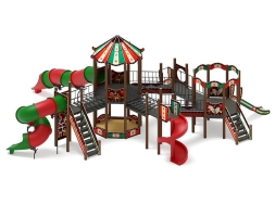 Детская игровая площадка Карнавал Шапито ДИК 2.22.05-01 H=1200 H=2000, винтовой скат, фото 3