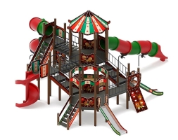 Детская игровая площадка Карнавал Шапито ДИК 2.22.05-01 H=1200 H=2000, винтовой скат, фото 2