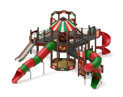 Детская игровая площадка Карнавал Шапито ДИК 2.22.05-01 H=1200 H=2000, винтовой скат, фото 1