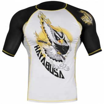 Рашгард Hayabusa Ninja Falcon Rashguard Short Sleeve - Black / Yellow, фото 1