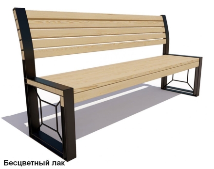 Скамейка уличная Бавария, Лиственница 1,5 м , фото 2