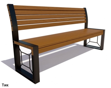 Скамейка уличная Бавария, Лиственница 1,5 м , фото 1