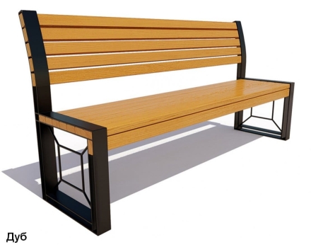 Скамейка уличная Бавария, Лиственница 1,5 м , фото 5