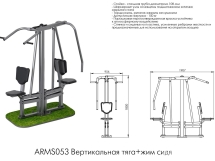 Вертикальная тяга + жим сидя ARMS053