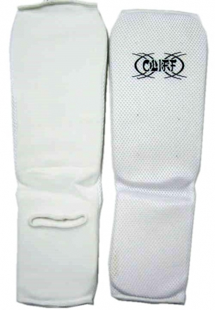 Защита голень-стопа х/б+MESH белая р.М, фото 1
