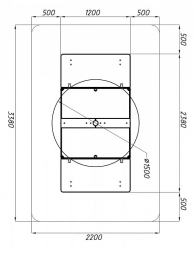 Песочница с крышкой средняя и навесом Грибок (Рыбы) - ИО 5.01.10-04, фото 4