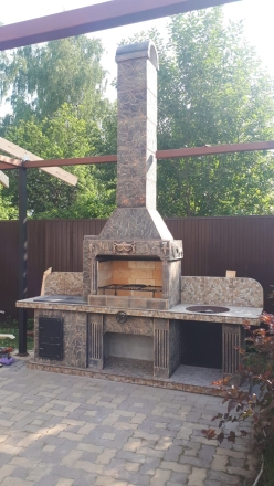 Печь № 21 — Печь барбекю с печью под казан и мойкой, фото 5