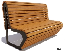 Скамейка парковая Премиум, Сосна 3 м
