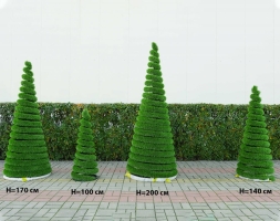Топиари Ёлка-спиралька, h=200 см - газон Deluxe Simple, фото 5