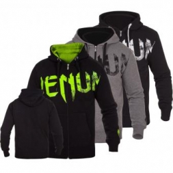 Толстовка Venum &quot;Undisputed&quot; Hoody Black - White Logo, фото 2