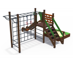 Детский игровой комплекс Май Браун с кольцами Н-1200 ДИО 04021, фото 2