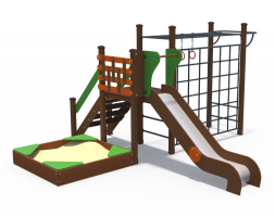 Детский игровой комплекс Май Браун с кольцами Н-1200 ДИО 04021, фото 1