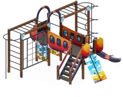 Детская игровая площадка Аэроплан (мульт) ДИК 2.03.4.02-01 Н=1200, фото 2