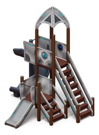 Космопорт (Серый) - ДИК 2.14.04-01.И1 - Игровой комплекс H=750 H=2000, фото 4
