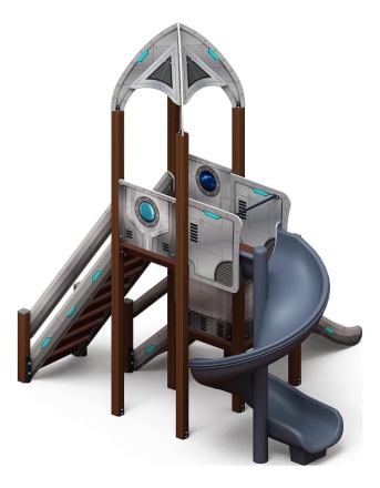 Космопорт (Серый) - ДИК 2.14.04-01.И1 - Игровой комплекс H=750 H=2000, фото 1