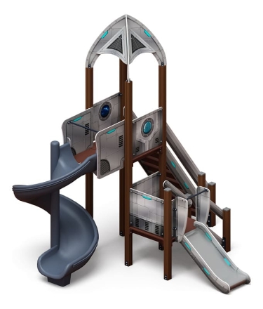 Космопорт (Серый) - ДИК 2.14.04-01.И1 - Игровой комплекс H=750 H=2000, фото 3