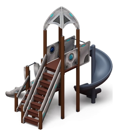 Космопорт (Серый) - ДИК 2.14.04-01.И1 - Игровой комплекс H=750 H=2000, фото 2