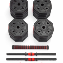 Гантели гексагональные разборные с грифом, 50 кг (2 шт. х 25 кг.) (2 места)
