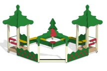 Песочный дворик Лесная поляна ПС-09.1 без горки для детской площадки