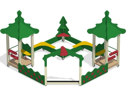 Песочный дворик Лесная поляна ПС-09.1 без горки для детской площадки, фото 1