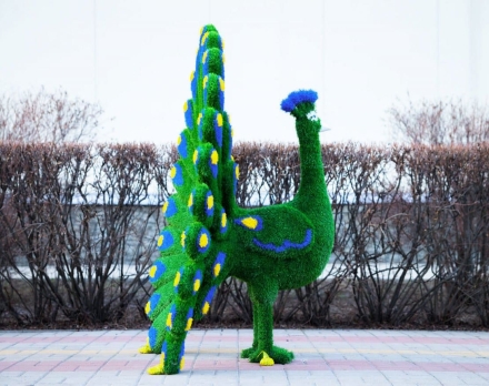 Топиари павлин Григориан, h=155 см - газон Eco, фото 8