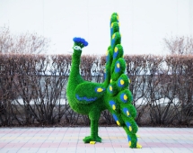 Топиари павлин Григориан, h=155 см - газон Eco Топиари павлин Григориан, h=155 см - газон Eco