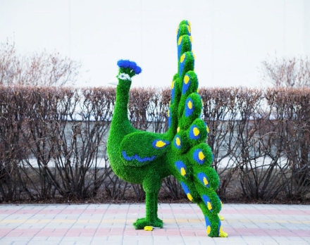 Топиари павлин Григориан, h=155 см - газон Eco, фото 4