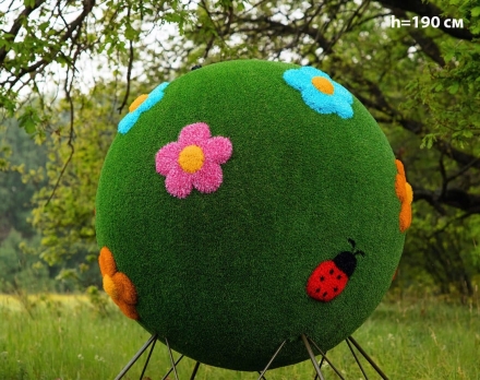 Топиари шар Поляна, h=135 см - газон Eco, фото 3