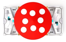 Песочница с крышкой средняя и навесом Грибок (Техно) - ИО 5.01.10-10, фото 5