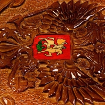 Нарды резные ручной работы "Герб МВД"