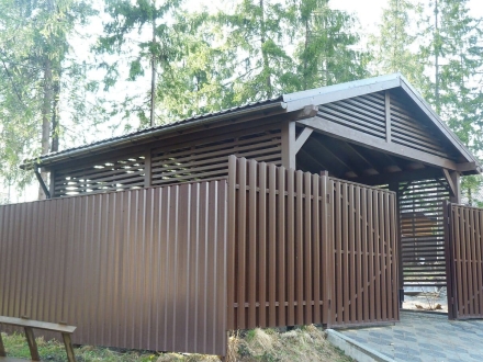Навес для двух авто ИСТРИНСКИЙ Базовая комплектация, фото 4