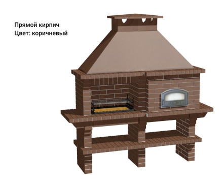 Печь Аристократ 760 Радиальный кирпич красный с коричневым, фото 8