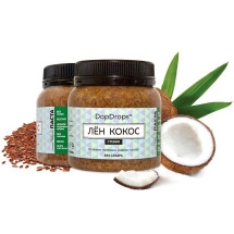 Кокосовая паста со льном и стевией, в пластике, 250г Кокосовая паста со льном и стевией, в пластике, 250г