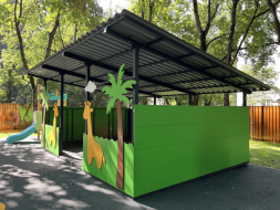 Теневой навес Жирафы ЛГТН-4,2х6-Ф-Ж для детской площадки, фото 4 Теневой навес Жирафы ЛГТН-4,2х6-Ф-Ж для детской площадки, фото 4