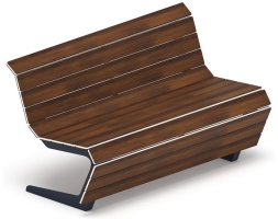 Скамья Волна спокойствия-1 (темный дуб), фото 1