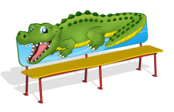 Лавочка Веселый крокодил МФ-05.16Х для детской площадки