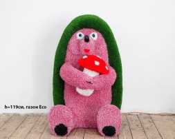 Топиари ежик Лори, h=119см - газон Eco, фото 1