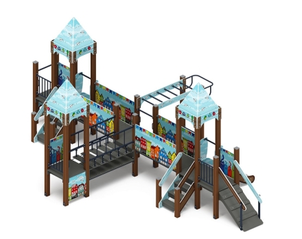 Детская игровая площадка Королевство (Коты) ДИК 1.15.05-21 H=750х, фото 2