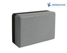 Блок для йоги серый-черный