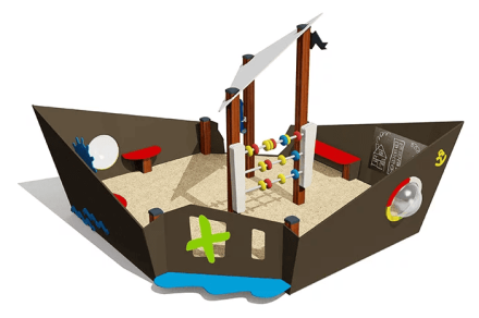 Песочница Кораблик ВСТ 2152 для детской площадки, фото 1