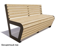 Скамейка уличная Клин, Сосна 1,8 м, фото 2