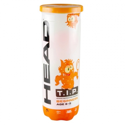 Мяч теннисный HEAD T.I.P Orange, арт.578123,уп.3 шт, фетр,нат.резина,желто-оранжевый, фото 1